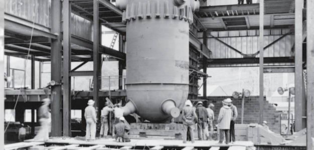 Energy workers at a facility